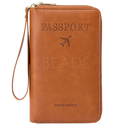Rectangle PU Leather Travel Passport Wallet Cover AJEW-WH20096-52A-1