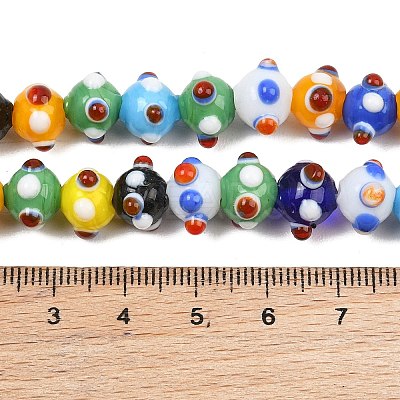 Handmade Bumpy Lampwork Beads Strands LA-CBA05D6-01-01-1