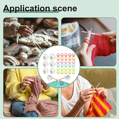 Cup with Word Food Grade Eco-Friendly Silicone Knitting Needle Stoppers DIY-NB0010-69-1
