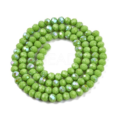 Electroplate Opaque Solid Color Glass Beads Strands LS-EGLA-A044-P4mm-L30-1