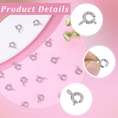 20Pcs Brass Spring Ring Clasps KK-BBC0027-68C-P-1