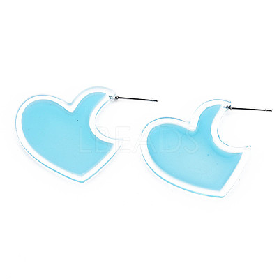 Heart Stud Earrings for Girl Women KY-Q058-079-1