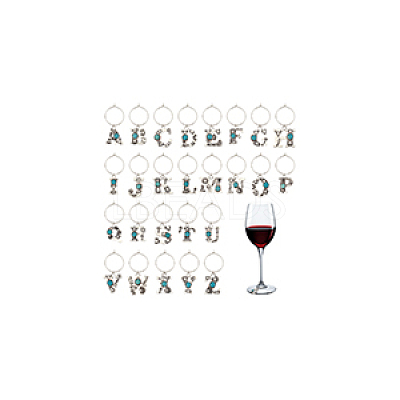 Brass Wine Glass Charms AJEW-GA00015-1