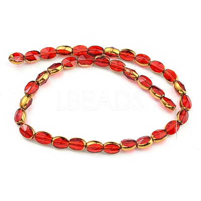 Electroplate Transparent Glass Beads Strands EGLA-G037-03A-HP-1