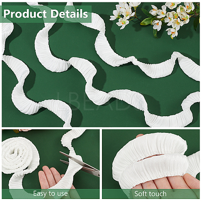 5 Yards Folded Polyester Pleated Ribbon OCOR-FG0002-13-1