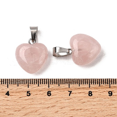 Natural Rose Quartz Pendants G-I311-A13-1