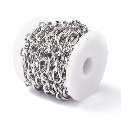 Tarnish Resistant 304 Stainless Steel Oval Link Chains CHS-C002-01P-1