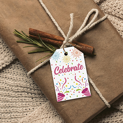 120Pcs 4 Styles Sunflower Paper Thank You Gift Tags CDIS-WH0038-05-1