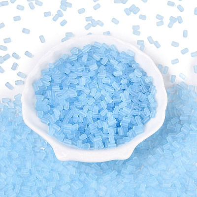 FGB Frosted Transparent Glass Seed Beads SEED-N013-05A-11-1