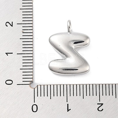Rack Plating Brass Balloon Letter Pendants KK-C050-01P-Z-1
