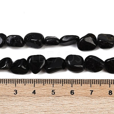 Natural Black Tourmaline Beads Strands G-Q060-E15-1