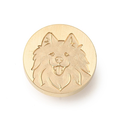 Golden Tone Wax Seal Brass Stamp Heads LS-AJEW-U008-03G-23-1