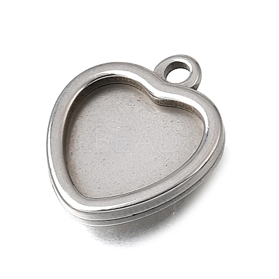 304 Stainless Steel Pendant Cabochon Settings STAS-F365-01A-P-1