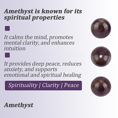 Natural Grade B Amethyst Beads G-PA0002-59C-1