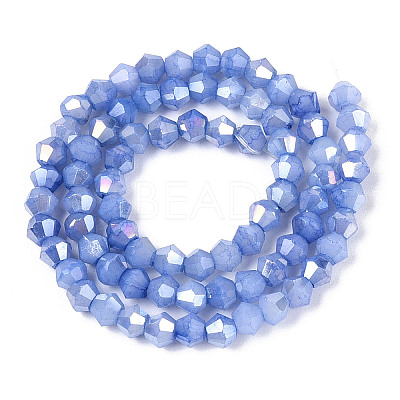 Ombre Effect Dyed Glass Beads Strands LS-GLAA-T025-4mm-09I-1