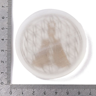 Flat Round Natural Selenite Slice Coasters DJEW-C015-02K-1