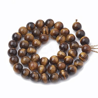 Natural Tiger Eye Beads Strands G-S333-8mm-001-1