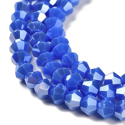 Opaque Solid Color Electroplate Glass Beads Strands LS-GLAA-F029-P4mm-A11-1