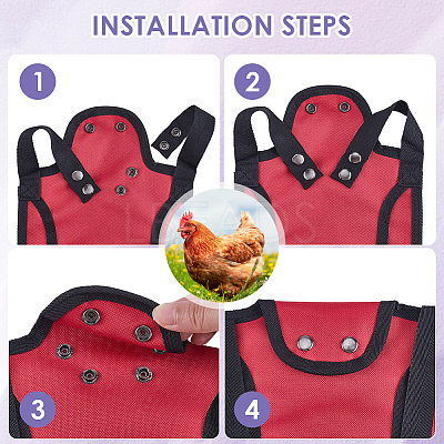 Polyester Chicken Saddle Apron AJEW-CP0008-61A-1