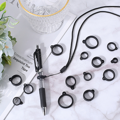 60Pcs 6 Styles Silicone Pendant SIL-GF0001-47-1