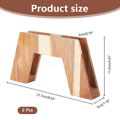 Wood Record Display Stands ODIS-WH0074-03-1