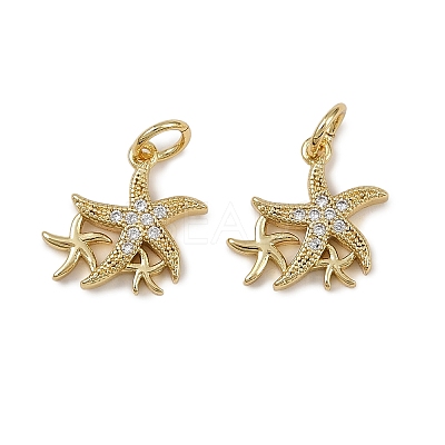 Brass Micro Pave Cubic Zirconia Pendants KK-I358-065G-02-1