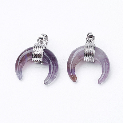 Natural Amethyst Pendants G-E425-05P-1