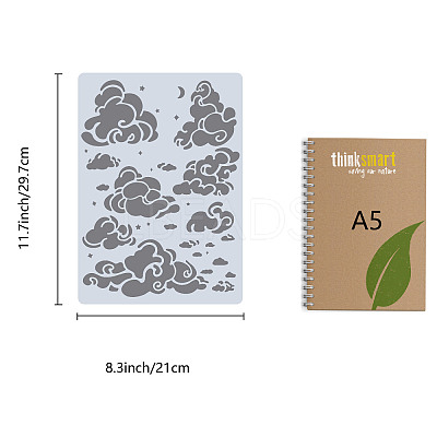 PET Plastic Hollow Out Drawing Painting Stencils Templates DIY-WH0284-020-1
