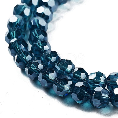 Electroplate Transparent Glass Beads Strands EGLA-A035-T6mm-A12-1