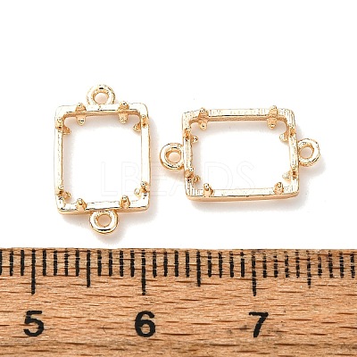 Rectangle Brass Connector Cabochon Settings KK-NH0007-04KCG-1
