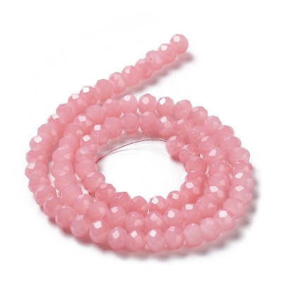 Baking Paint Imitation Jade Glass Bead Strands DGLA-A034-J8MM-A3-1