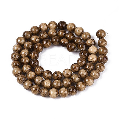 Natural Persian Jade Beads Strands X-G-A255-A02-04E-1