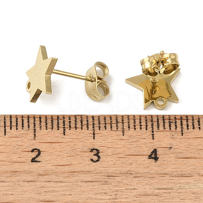 Ion Plating(IP) 304 Stainless Steel Stud Earring Findings X-STAS-I206-70G-1