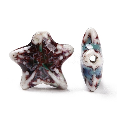 Handmade Porcelain Beads X-PORC-N004-27F-1