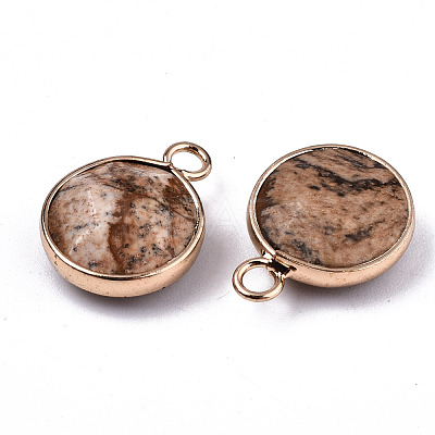 Natural Picture Jasper Pendants G-T131-101C-1