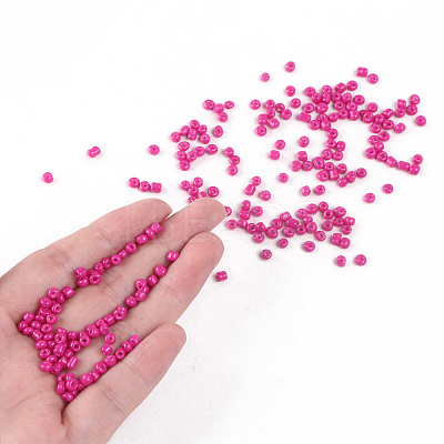 Baking Paint Glass Seed Beads SEED-US0003-3mm-K24-1