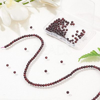 Natural Garnet Beads Strands G-OC0001-25-4mm-1