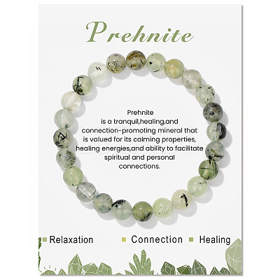 Synthetic Prehnite Beaded Stretch Bracelets PW-WG7FE75-12-1-1