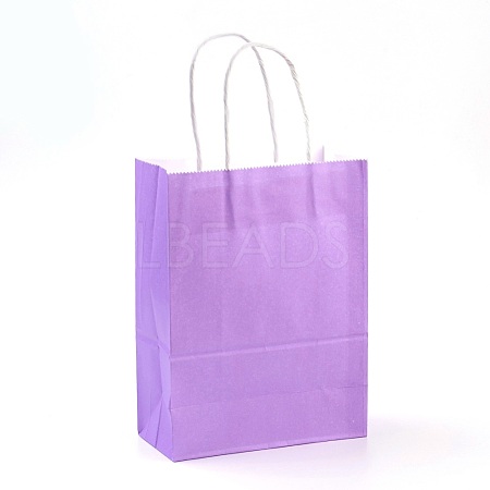 Pure Color Kraft Paper Bags AJEW-G020-B-09-1