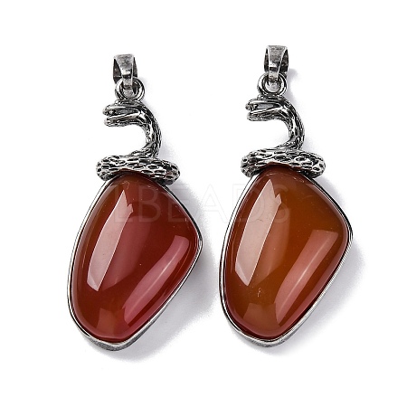 Natural Carnelian(Dyed & Heated) Pendants G-K338-42AS-06-1