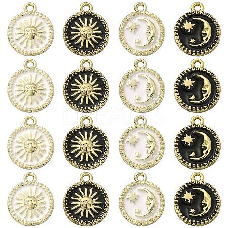 20Pcs 4 Styles Alloy Enamel Pendants ENAM-CJ0003-79-1