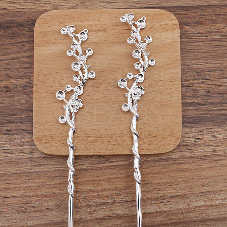 Flower Alloy Hair Sticks Findings LS-PW-WG35257-02-1