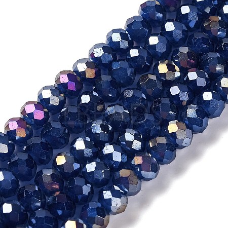 Baking Electroplate Glass Beads Strands DGLA-A039-J10mm-B04-1