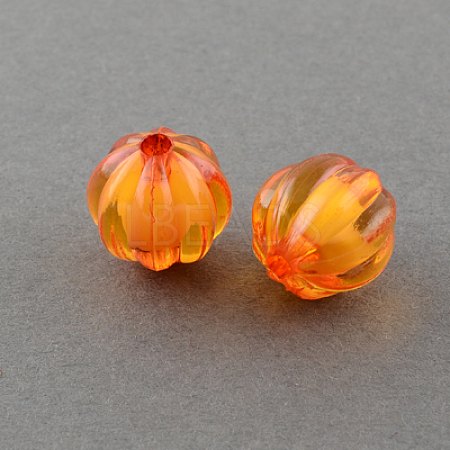 Autumn Theme Transparent Acrylic Beads TACR-S089-12mm-11-1