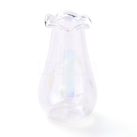 Miniature Glass Vase Ornaments AJEW-Z006-01F-1