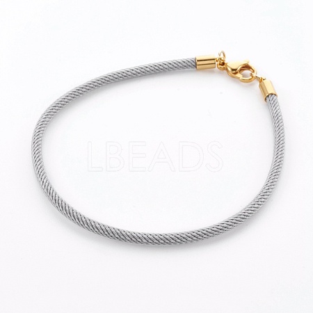 Braided Cotton Cord Bracelet Making MAK-L018-03A-07-G-1