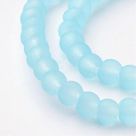 Baking Paint Transparent Glass Bead Strands X-GLAA-S031-4mm-21-1