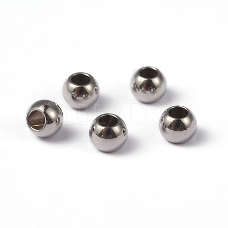 Tarnish Resistant 202 Stainless Steel Spacer Beads STAS-G130-4mm-61P-1