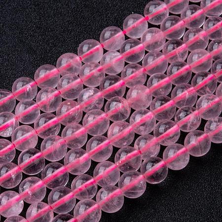 Natural Rose Quartz Bead Strands G-R173-10mm-04-1
