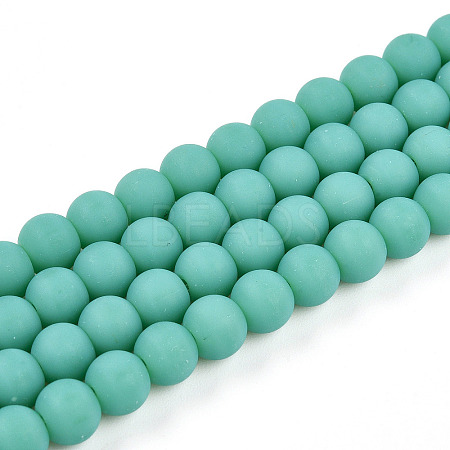 Opaque Glass Beads Strands GLAA-T032-P6mm-MD12-1